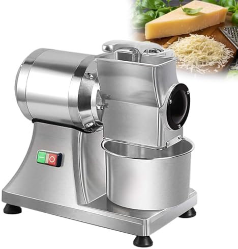YXZQLOZ Grattugia elettrica, grattugia elettrica Rotante Commerciale in Acciaio Inossidabile da 550 W, grattugia tagliapane per Pane e Burro al Formaggio