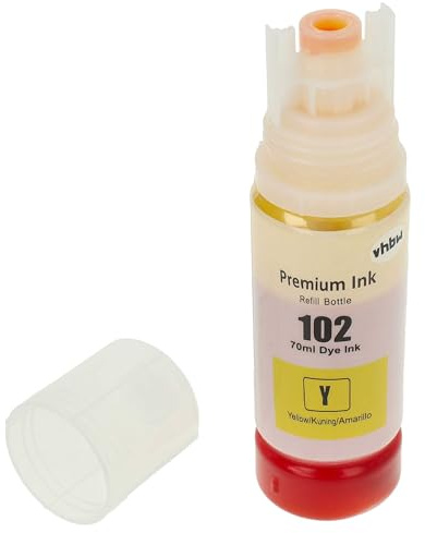 vhbw Nachfülltinte Ersatz für Epson 102 dye-Yellow, C13T03R440 für Drucker - Refilltinte Dye Yellow, 70ml