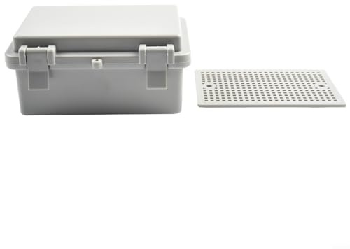 Wetterfeste Abzweigdose, IP65, wasserdicht, staubdicht, elektrischer Kabelverbinder, für den Außenbereich, anpassungsfähiges Kunststoffgehäuse, weiß, 85 x 85 x 50 mm, hoch schwer entflammbar, Anti-Co