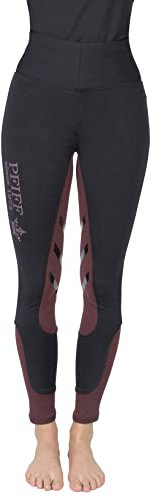PFIFF 102483 Reitleggings 'Lucy' Damen Grip Vollbesatz, blau-rosa BZW. -Bordeaux 40