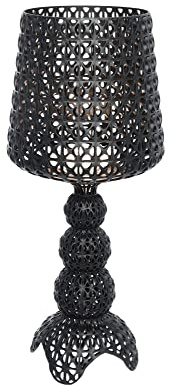 Kartell Mini Kabuki, Lampada da Tavolo Dimmerabile, Policarbonato, Nero Coprente, 30 x 70 cm, Indoor