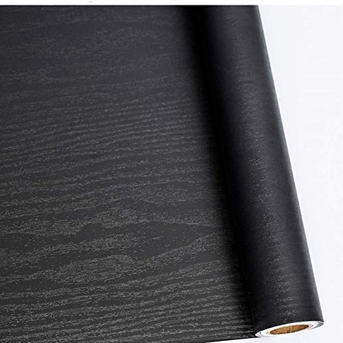 Abyssaly Papier Adhésif pour Meuble, Vinyle Adhésif, Revêtement Adhésif | 40 X 500 cm, Effet Bois Noir, Vinyle Autocollant Pour Meubles, Murs, Armoires, Comptoirs et Cuisines Avec Film AdhéSif