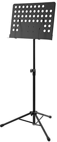 World Rhythm Orchesterpult - Höhenverstellbarer Notenhalter mit Seitenhalterungen und Stativfuß