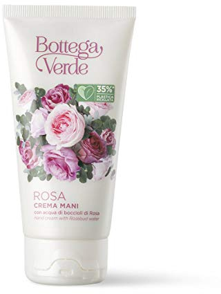 Bottega Verde - Rosa, Crema Mani, 75 ml, con Acqua di Boccioli di Rosa, Idratante, Emolliente, per Tutti i Tipi di Pelle