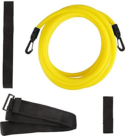 Voarge Pool Schwimmgurt Einstellbare Schwimmwiderstand, 3Meter Zugseil Schwimmen Training, Lernt Schwimmgürtel, für den Pool, Schwimmtrainingsband für Schwimmtraining für Erwachsene und Kinder