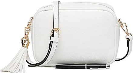 Women's Classic Design Lightweight Vegan Leather Crossbody Shoulder Handbag Practical Ladies Casual Messenger Handbag With Tassel Charm