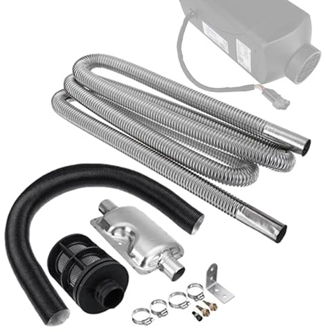 GIMOCOOL Abgasschlauch für Stromerzeuger, Auto Auspuffschalldämpfer Rohrschelle Auto Heizungs Kit, Auto Edelstahl Kraftstofftank Auspuffrohr für Diesel Heizung Auto Luft Standheizung Tool