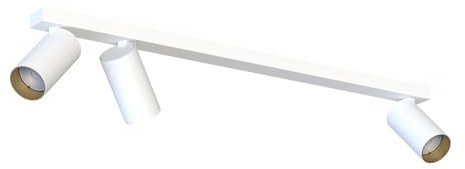 Licht-Erlebnisse Deckenleuchte Weiß Gold 70 cm lang schwenkbar verstellbar 3-flammig GU10 Modern Deckenspot Strahler Wohnzimmer Esszimmer Flur