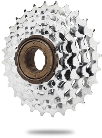 equlup Bike Flywheel, 5 Speed 14-28T Cycling Rear Hub Freewheel Low Noise Portable High Strength Steel Cassette Sprocket for Mountain Road Bike