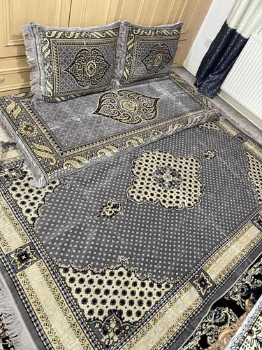 Arabic/Turkish/Afghani Floor Seating Sofa Couch,Floor Cushions,Arabic Majlis/Toshak/Jalsa luxury and comfy complete set (Grey)
