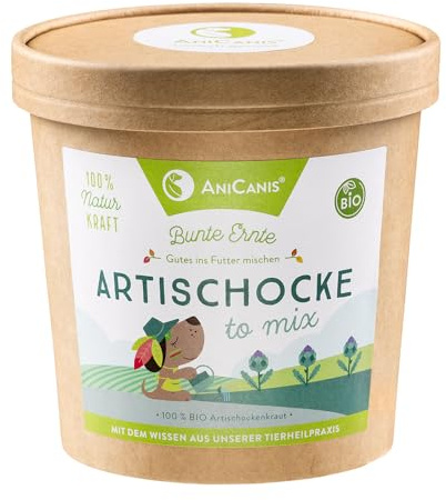 AniCanis Bio Artischockenkraut für Hunde - Leber & Stoffwechsel - 100g | reich an Cynarin & Bitterstoffen, Verdauung & Appetitlosigkeit, Galle & Milz, Barf-Kräuter
