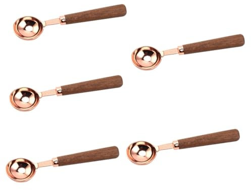 Ciieeo 5 Pièces Cuillère à Mesurer En Acier Inoxydable Scoop Cuillères Tasse à Mesurer à er Pratique à Thé Petite ette Multi-usage Épices Noyer Ménage