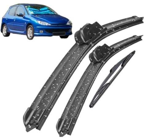 PWBYU Scheibenwischer für Peugeot 206 Schrägheck 2001-2006 26 + 16 + 14,Auto Wischer Ganzjahresreinigung Wischerblatt Wischer Set Ersatz Wischerarm