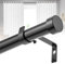 Coyfa Barra de Cortina Extensible Ajustable 76 a 305 cm, Barra para Cortinas de Metal Negro de 2,5 cm de Diámetro con Soportes y Remates para Decoración de Salón, Dormitorio y Oficina