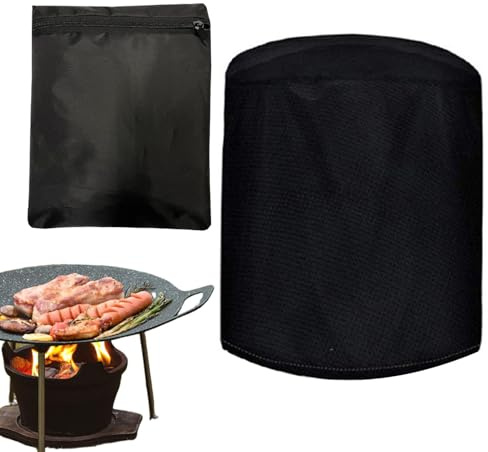 Tuxxjzm Smoker Cover | wasserdichte Runde BBQ Grill Abdeckung - Strapazierfähig UV Beständig 210D Oxford Stoff Schutz mit Kordelzug Verschluss für Hinterhof, Camping