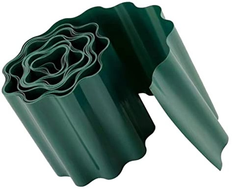 HIAKDOFT Kunststoff Rasenkante Gartenzaun Hoftrennzaun Landschaftsrand Begrenzung 9m x 10cm Gartenbeet Einfassung Dekorativ Wiederverwendbar