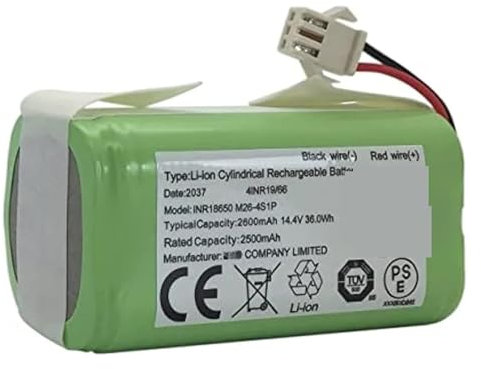 KWHRPOQS Batería De Iones De Litio, Compatible con Conga, Compatible con Excellence, 950 990 1090 1790 1990, Compatible con Deebot, N79S N79 DN622, Aspiradora(2600mAh)
