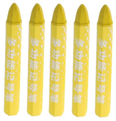 KOCKSHION 5 Per Marcatura Pneumatici in Cera Resistente Giallo Rosso e Bianco Set Da 5 Pezzi Per Auto Bici Marcatura Facile e Visibilità Duratura