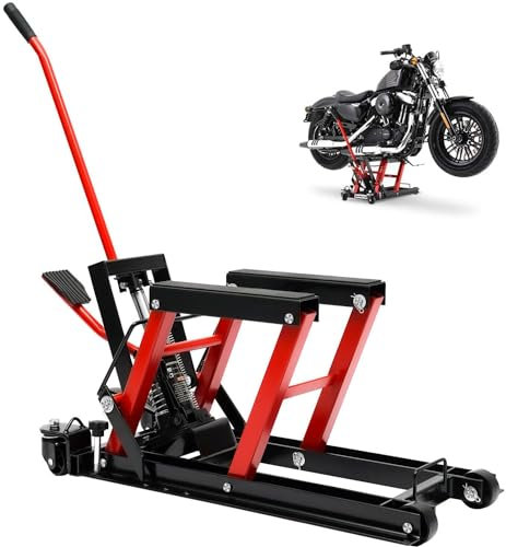 Ascenseur hydraulique pour moto, table élévatrice portable pour atelier, charge maximale 680 kg, hauteur réglable de 110 à 380 mm