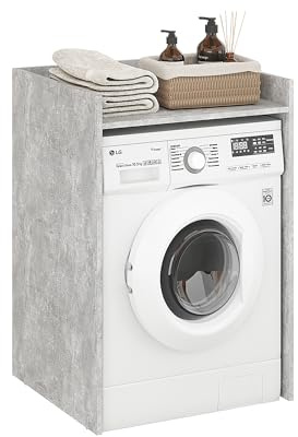 KOMTO Waschmaschinenschrank überbauschrank Beton - Waschmaschinenüberbau | Waschmaschine Schrank Mozi 66 x 62 x 97 cm