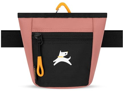 OllyDog Goodie Treat Bag, Dog Treat Pouch, Waist Belt Clip for Hands-Free Training, Magnetic Closure, Dog Training and Behavior Aids, Three Ways to Wear (Desert)
