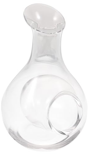 Healifty Carafe à Vin Verre Décanteur Incliné Avec Orifice Pour Glace Distribution De Vin Rouge Et Eau Diviseur De Liqueur Créatif Pour Usage Personnel Et Professionnel