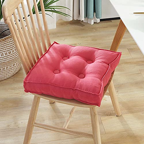 Cojín de asiento de 40 x 40 cm para sillas y bancos, colorido cojín de suelo para exteriores, lavable y agradable al tacto, para muebles de jardín, salón y patio