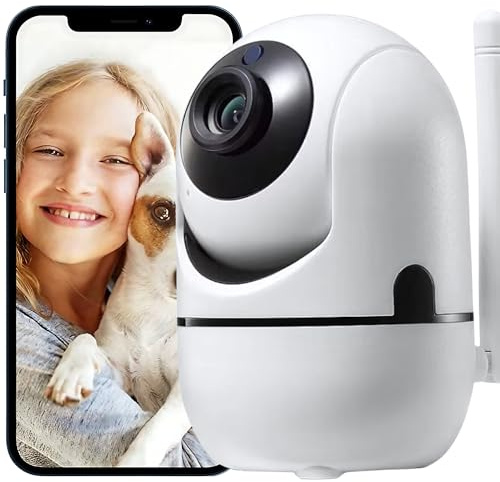Telecamera di sorveglianza WiFi interna telecamera IP 1080P di sicurezza con rilevamento del movimento e visione notturna | telecamera di sorveglianza del bambino con audio bidirezionale compatibile
