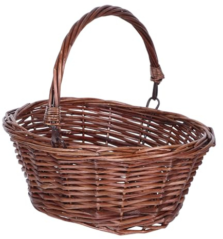 BESPORTBLE Einkaufskörbe Geschenkkorb Lebensmittelkörbe Mit Griffen Sammelkorb Hochzeit Blumenmädchenkörbe Korb Für Blumen Weidengartenkörbe Kleiner Korb Mit Griff Kaffee