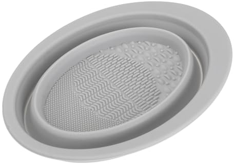 Bandeja para Lavar Brochas de Maquillaje Plegable Mini de Silicona | Almohadilla Limpiadora de Pinceles, Cuenco de Limpieza Portátil, Herramienta