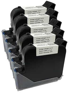 HDXAEW 1309S 25,4 Mm Online-Tintenpatrone for Handheld-Tintenstrahldrucker, Schnelltrocknende, Wasserfeste Schwarze Lösungsmitteltinte auf Allen Oberflächen(5PCS)