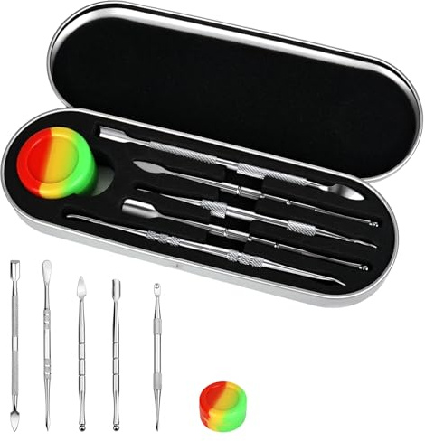 XCRPRT Doppelendige Wachsschnitzer Töpferton Schnitzwerkzeug Edelstahl Modellierwerkzeug Kit 5 Stück Wax Carving Tools Dabbing Professionelles Töpferwerkzeug Werkzeuge Skulpturen Modelierwerkzeugset