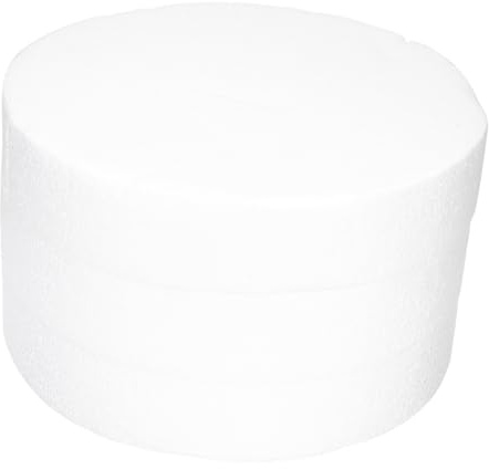 COOPHYA Dischi di Schiuma Rotondi 3 Pezzi 250mm X 50mm Base per Composizioni Floreali Fai da Te, Supporto Artigianale per Torte Finte e Decorazioni Festa, Materiale Sicuro Bordi Lisci