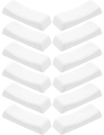Healeved Set da 12 Pezzi di Poggia Posate da Tavola in Ceramica Bianca, Design Elegante a Forma di Cuscino, per Hotel e Cucina, Antiscivolo e Adatto a Utenti