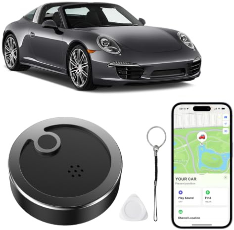XAVURO Traceur GPS Voiture Magnétique sans Abonnement, Tracker GPS Compatible avec Android et iOS Via Application Find Tag, Étanche IP67, Idéal pour Véhicules, Moto, Vélos, Bagages, Portefeuilles