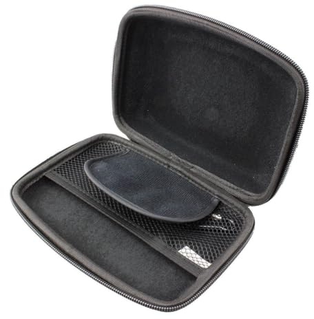 caseroxx GPS-Tasche für Garmin Drive 61 LMT-S – Hardcase mit Gummizug & Netzfach – stoßfeste Schutzhülle für Navigationsgeräte, ideal für Reise, Wandern & Alltag