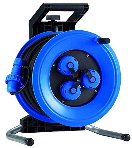 Hedi. Enrollacables PROFESSIONAL PLUS 320 con cable de goma de neopreno 50 m. x 3G1,5 (IP65)