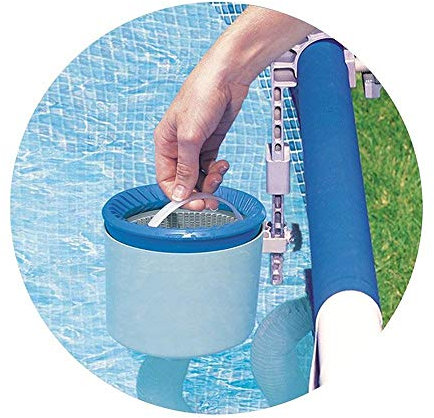 Intex Deluxe Automatische Skimmer für Schwimmbadoberflächen, wandmontiert, 4 Stück