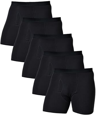 Comfneat Herren Langes Bein Boxershorts Elastische Unterwäsche mit Eingriff | Multipack, Baumwolle Elasthan