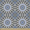 ABAKUHAUS Retro Gewebe als Meterware, Arabesque Mosaik-Motive, Schön Gewebten Stoff für Polster und Wohnaccessoires, 1M (148x100cm), Blau