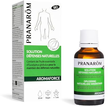 PRANARÔM - Aromaforce - Solution Défenses Naturelles - Synergie Huiles Essentielles 100% Bio - Maintient L'Immunité - 30ml