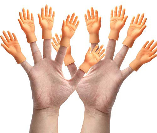 Yolococa Kleine Hände Fingerpuppen Linke und Rechte Hand Zaubertricks für Familie Freund Spiele Party 10 Pieces