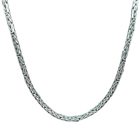Kiss of Leather Edle Königskette aus 925 Sterling Silber, 2 mm dick, Verschiedene Längen