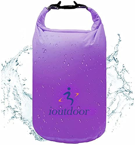 Wasserdichter Trockentasche, ultraleicht, 2 l, 10 l, 40 l, hält die Ausrüstung trocken sauber, klein und groß für Kajakfahren, Wandern, Schwimmen, Camping, Segeln, Bootfahren, Angeln (lila, 20 l)