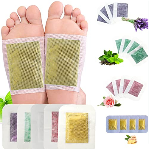 Deep Cleansing Foot Pads Premium Lavender Rose Ginger Green Tea Foot Care Pads 40 Pieces