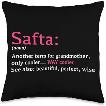 Safta: Funny Definition Noun - Another Term Throw Pillow