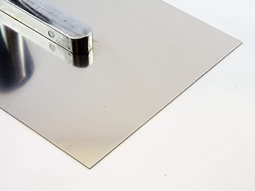 Contoo CT029 - Paleta de albañil, mango de madera profesional, acero inoxidable, 280 x 130, alisador