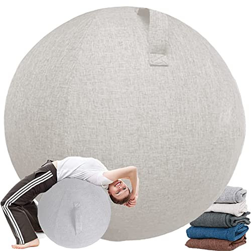 WoCOyo Yoga Ball HüLle 55/65/75 cm Gymnastikball hüLle für Sitzball Fitness Ball Faltbare SitzbäLle rutschfest StoffüBerzug für Fitnessball Pilates BüRoball Balanceball,002,65CM