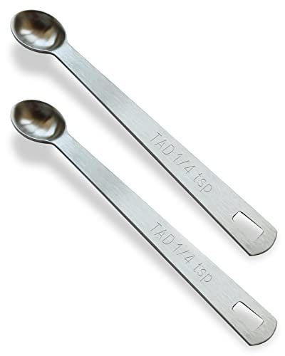 2PCS 1/4tsp(1.25ml) Mini Measuring Spoon, Small Teaspoon for Tiny Amounts