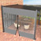 AMXFS Waterproof PVC 550 g/m² Transparent Gazebo Cover with Rain Protection for Furniture & Balcony, 2x2m